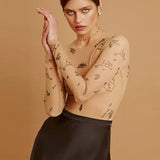 Lauren | Modern Print Mesh Bodysuit