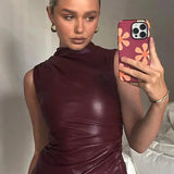 Gabrielle | Sleek Faux Leather Top