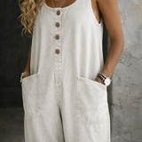 Lily - Vintage Washed Cotton Denim Overalls