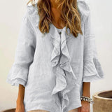 Lara | Chic Bell Sleeve Ruffle Top