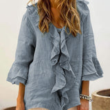 Lara | Chic Bell Sleeve Ruffle Top