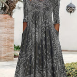 ELOWEN | CASUAL LONG-SLEEVE MIDI DRESS