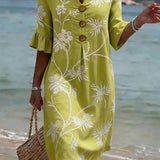 Elizabeth | Casual women's dress with a floral pattern