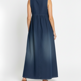 Freya - Vintage Denim Maxi Dress