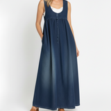 Freya - Vintage Denim Maxi Dress
