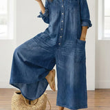 Eden - Denim Cotton Jumpsuit