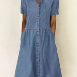 Phoebe - Short Sleeve Denim Dress