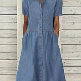 Phoebe - Short Sleeve Denim Dress